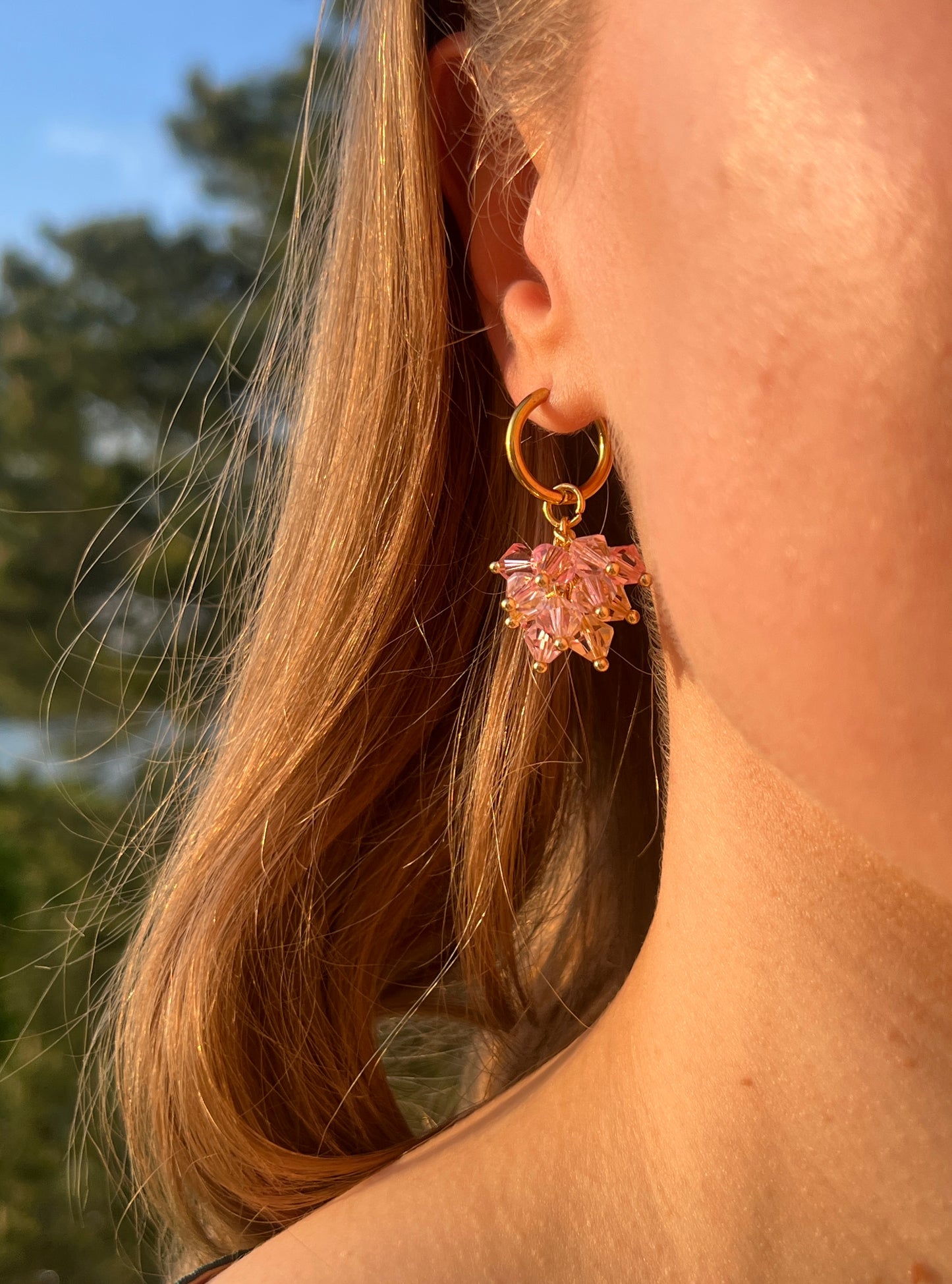 Crystal cluster -korvakorut