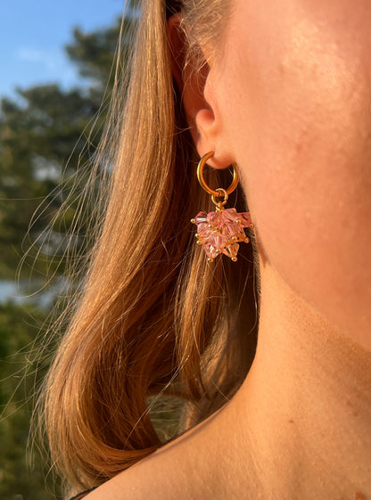 Crystal cluster -korvakorut